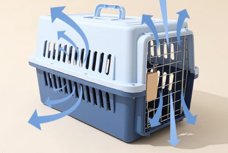 犬キャリーバッグ 通気性抜群ハードキャリーバッグ取っ手付き