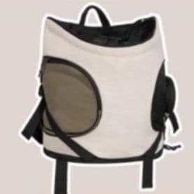 犬キャリーバッグ 前向き抱っこ対応メッシュ窓付きリュック型犬用キャリー