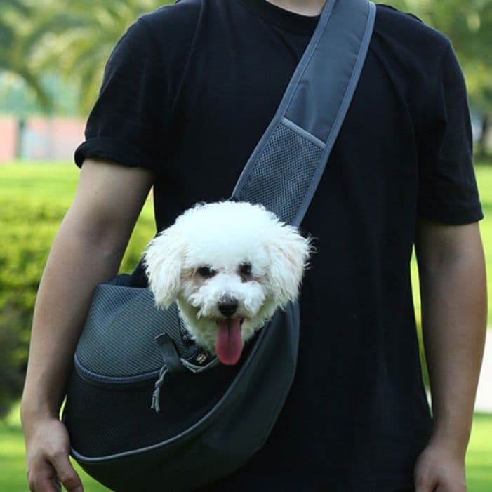 犬キャリーバッグ 調節可能な飛び出し防止機能付き犬用スリング