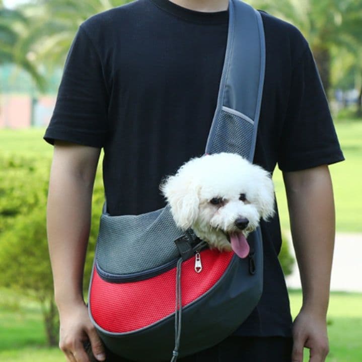 犬キャリーバッグ 調節可能な飛び出し防止機能付き犬用スリング