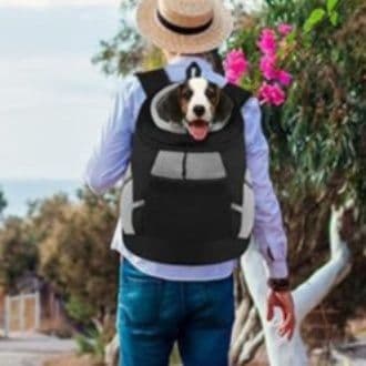 犬キャリーバッグ 反射板付き通気性抜群前向き抱っこ犬用リュック