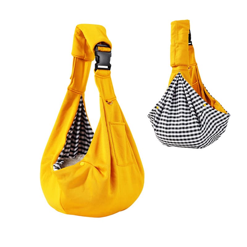 犬キャリーバッグ 肩掛け楽々リバーシブル犬用スリングバッグ