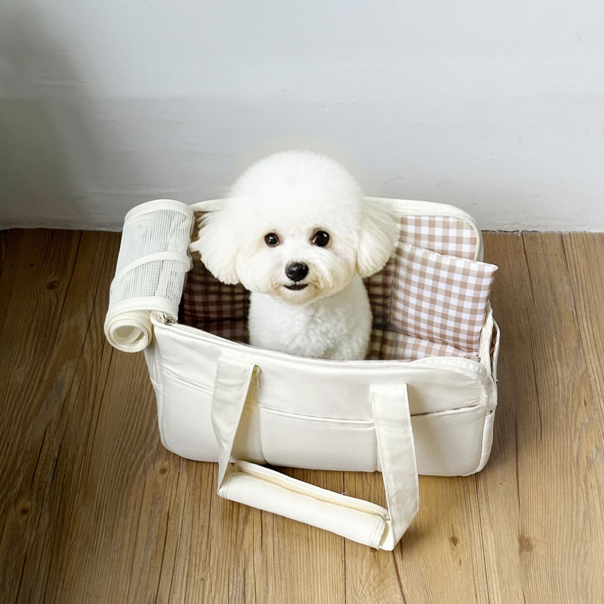 犬キャリーバッグ 多機能ポケット付き小型犬用トートキャリーバッグ