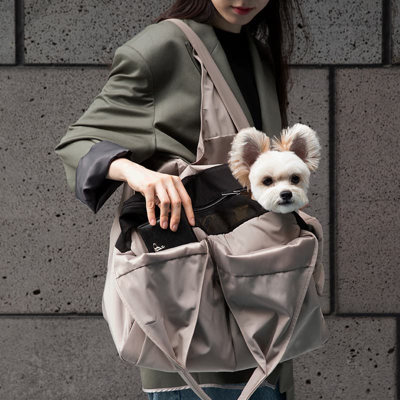 犬キャリーバッグ トートバッグ型犬用斜め掛けキャリー