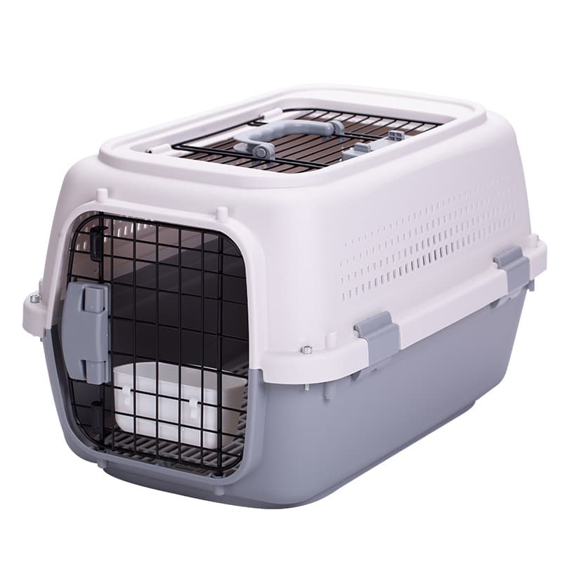 犬キャリーバッグ 上部開閉式通気孔付き頑丈ハードキャリーバッグ