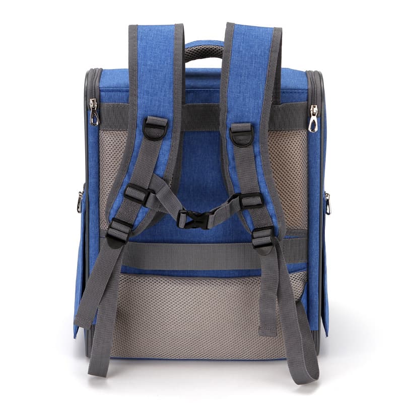 犬キャリーバッグ 通気性抜群メッシュ窓付き多機能犬キャリーバッグリュック