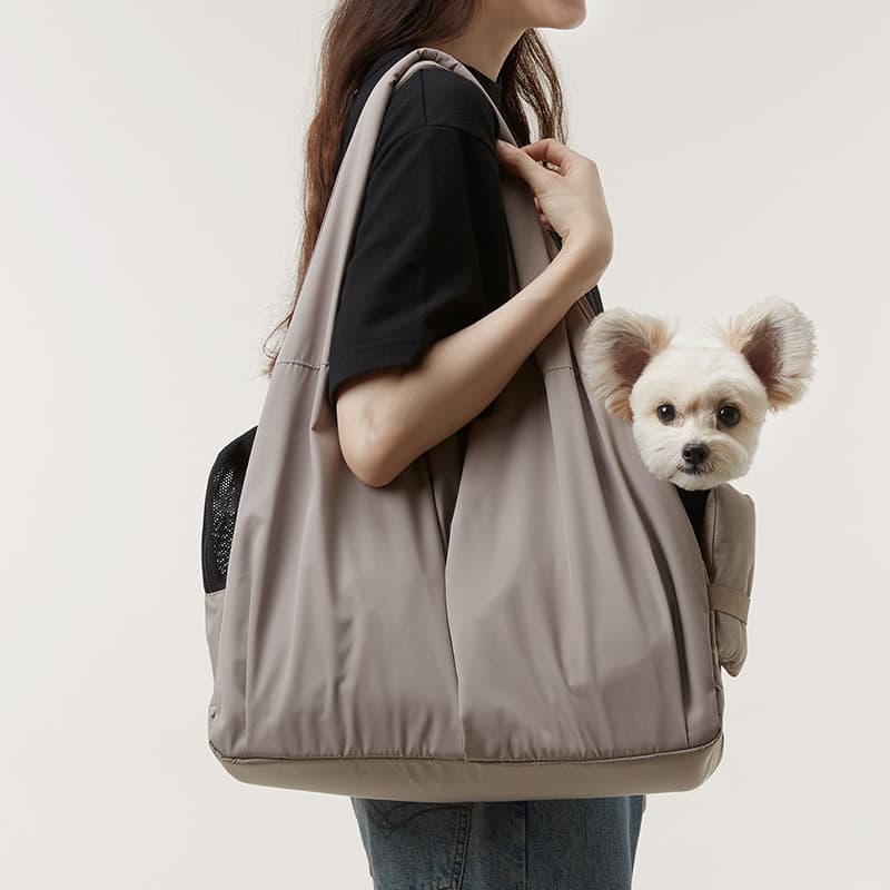 犬キャリーバッグ トートバッグ型犬用斜め掛けキャリー