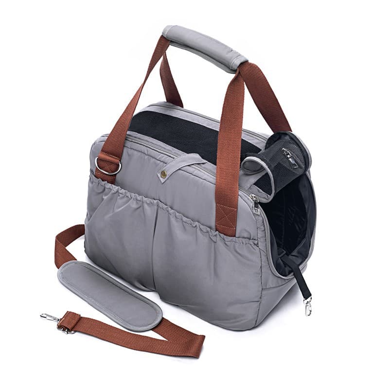 犬キャリーバッグ 小窓付き肩掛け犬用キャリーバッグ