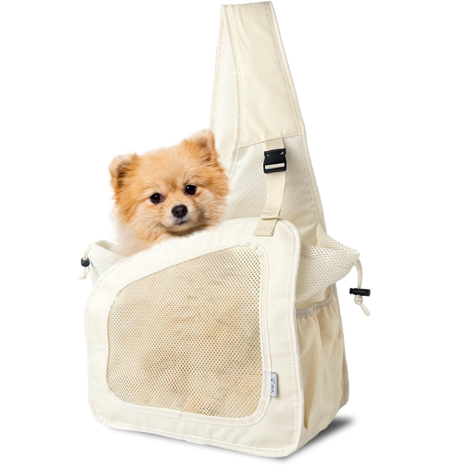 犬キャリーバッグ 小型犬用斜め掛けメッシュ通気性抜群ショルダーバッグ